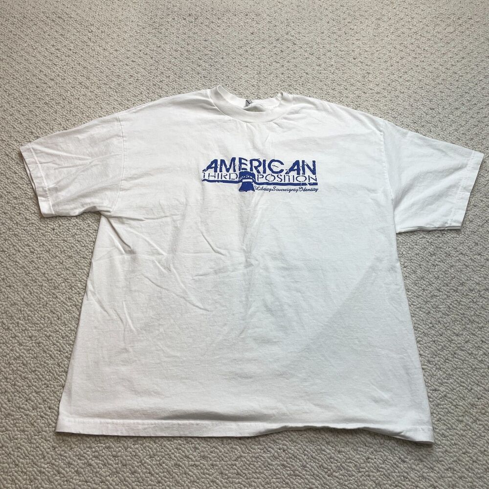 Alstyle Apparel & Activewear Shirt Mens 2XL XXL White American Third Position